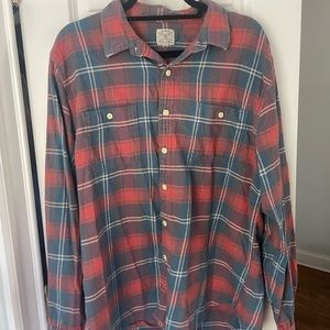 I.Crew’s Men’s blue and red plaid flannel
